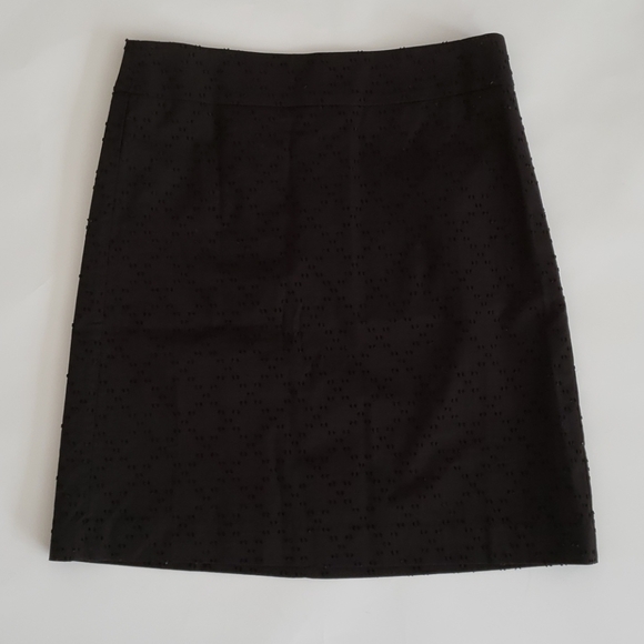 LOFT Skirts Nwt Loft Black Textured Skirt Size Op Poshmark